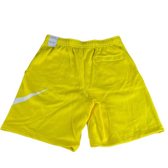 Nike Men's Sportswear Club Fleece Yellow White Shorts BV2721-765 Size S - XXL - Picture 2 of 4